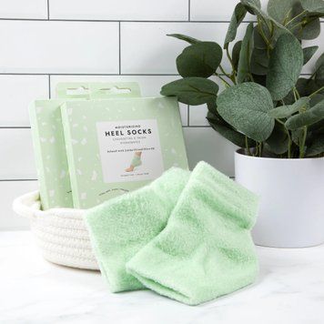 Зволожувальні маска-шкарпетки з гелевою підкладкою VOESH Moisturizing Heel Socks Mint VFS003MNT фото