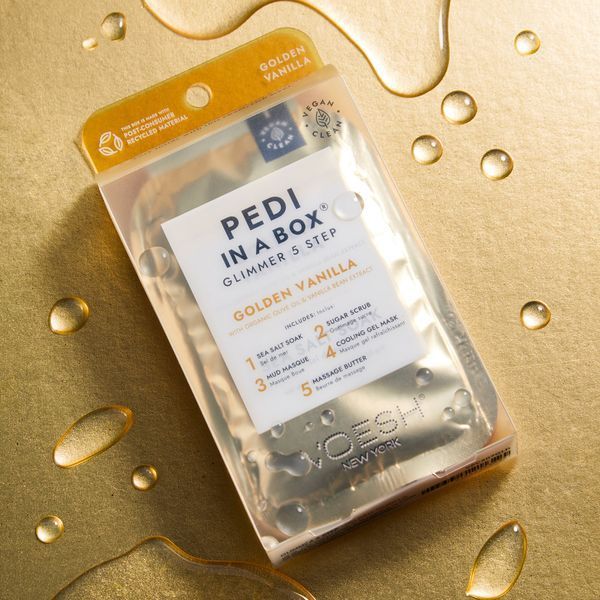 Набір для спа-педикюру 5 кроків "Золотий блиск" Pedi in a Box Glimmer 5 Step - Golden Vanilla VPC507GLD фото