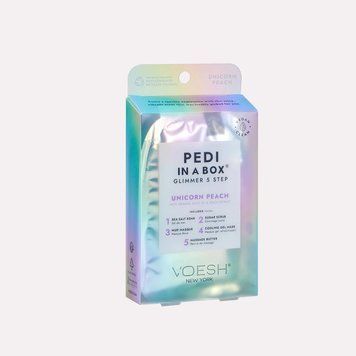 Набір для спа-педикюру 5 кроків "Блискучий персик" Pedi in a Box Glimmer 5 Step - Unicorn Peach VPC507UCN фото
