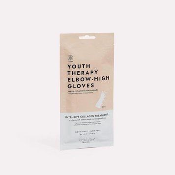 Рукавички для догляду за руками "Омолоджувальна терапія" Youth Therapy Elbow High Gloves Intensive Collagen Treatment VHM501BSM фото