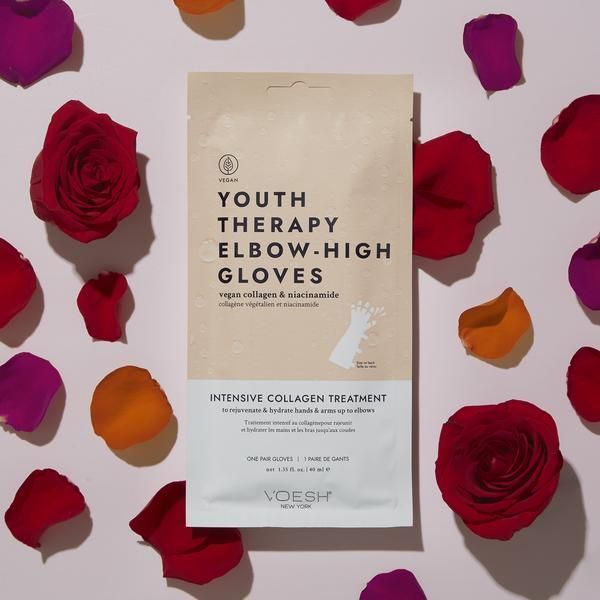 Рукавички для догляду за руками "Омолоджувальна терапія" Youth Therapy Elbow High Gloves Intensive Collagen Treatment VHM501BSM фото