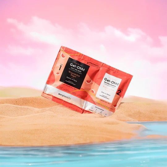Спа набір желейна ванна "Кавун" - Gel-Ohh! Jelly Spa Bath Watermelon Sugar  AJ001WTRS фото