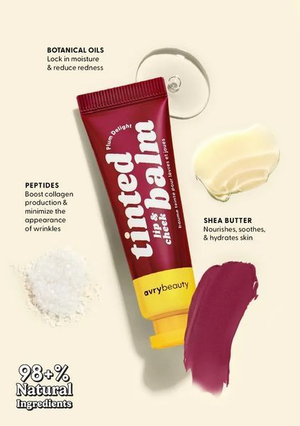 Тонуючий бальзам для губ і щік - Lip & Cheek Tinted Balm Plum Delight AL031PLM фото