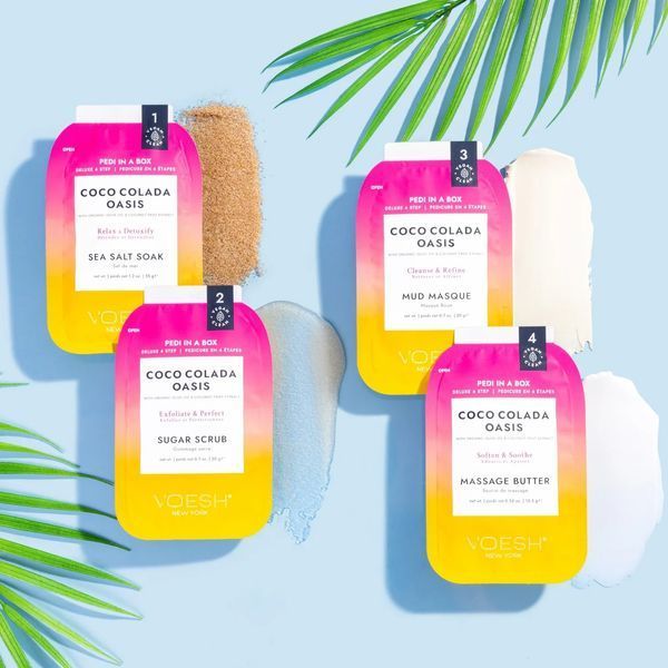 Набір для догляду за ногами делюкс "Кокосовий оазис" Pedi in a Box Deluxe 4 Step - Coco Colada Oasis VPC208COL фото